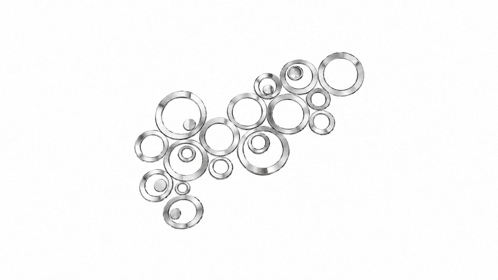 Modern Silver Circle Wall Art thumbnail 2