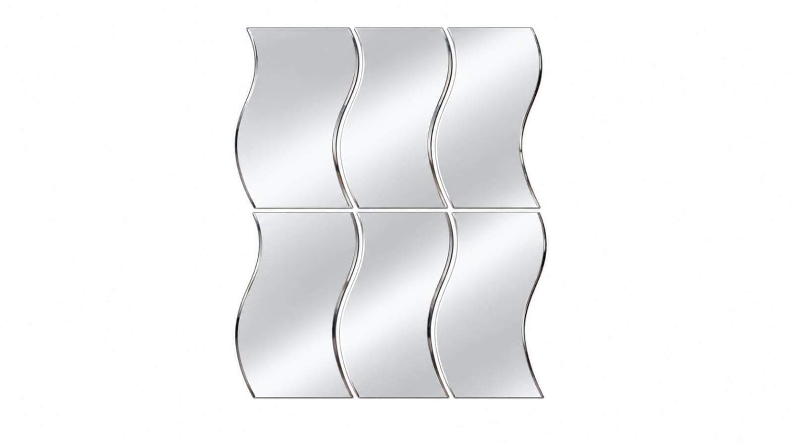 Acrylic Wavy Wall mirror-6 piece thumbnail 3